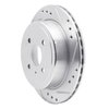 E-Line Drilled & Slotted Silver Brake Rotor, 1983-1990 GM, Position: Rear Right - image 2