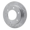 E-Line Drilled & Slotted Silver Brake Rotor, 1988-1995 GM, Position: Rear Left - image 2