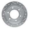 E-Line Drilled & Slotted Silver Brake Rotor, 1988-1995 GM, Position: Rear Left - image 4