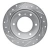 E-Line Drilled & Slotted Silver Brake Rotor, 1988-1995 GM, Position: Rear Right - image 2