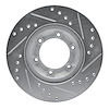 E-Line Drilled & Slotted Silver Brake Rotor, 1984-1987 GM, Position: Front Left - image 1
