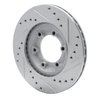 E-Line Drilled & Slotted Silver Brake Rotor, 1984-1987 GM, Position: Front Left - image 2