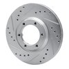 E-Line Drilled & Slotted Silver Brake Rotor, 1984-1987 GM, Position: Front Left - image 4
