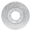 E-Line Drilled & Slotted Silver Brake Rotor, 1984-1987 GM, Position: Front Right - image 3