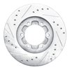 E-Line Drilled & Slotted Silver Brake Rotor, 1986-2006 Fits Multiple Makes/Models, Position: Front Right - image 3