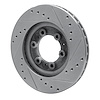 E-Line Drilled & Slotted Silver Brake Rotor, 1992-2002 Fits Multiple Makes/Models, Position: Front Left - image 1