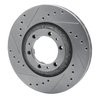 E-Line Drilled & Slotted Silver Brake Rotor, 1992-2002 Fits Multiple Makes/Models, Position: Front Left - image 2
