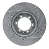E-Line Drilled & Slotted Silver Brake Rotor, 1992-2002 Fits Multiple Makes/Models, Position: Front Left - image 3