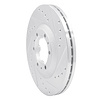 E-Line Drilled & Slotted Silver Brake Rotor, 1992-2002 Fits Multiple Makes/Models, Position: Front Right - image 1