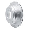 E-Line Drilled & Slotted Silver Brake Rotor, 1992-2004 Fits Multiple Makes/Models, Position: Rear Left - image 2