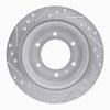 E-Line Drilled & Slotted Silver Brake Rotor, 1992-2004 Fits Multiple Makes/Models, Position: Rear Right - image 2
