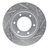 E-Line Drilled & Slotted Silver Brake Rotor, 2001-2004 Fits Multiple Makes/Models, Position: Front Left - image 4