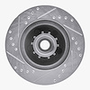 E-Line Drilled & Slotted Silver Brake Rotor, 1973-1989 Mopar, Position: Front Right - image 1