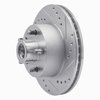E-Line Drilled & Slotted Silver Brake Rotor, 1973-1989 Mopar, Position: Front Right - image 4