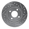 E-Line Drilled & Slotted Silver Brake Rotor, 1981-1987 Mopar, Position: Front Left - image 1