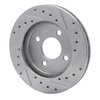 E-Line Drilled & Slotted Silver Brake Rotor, 1981-1987 Mopar, Position: Front Left - image 3