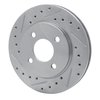 E-Line Drilled & Slotted Silver Brake Rotor, 1981-1987 Mopar, Position: Front Left - image 4