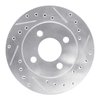 E-Line Drilled & Slotted Silver Brake Rotor, 1981-1987 Mopar, Position: Front Right - image 2