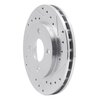 E-Line Drilled & Slotted Silver Brake Rotor, 1981-1987 Mopar, Position: Front Right - image 3