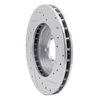 E-Line Drilled & Slotted Silver Brake Rotor, 1983-1988 Mopar, Position: Front Left - image 4