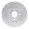 E-Line Drilled & Slotted Silver Brake Rotor, 1983-1988 Mopar, Position: Front Right - image 4