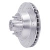 E-Line Drilled & Slotted Silver Brake Rotor, 1969-1973 Mopar, Position: Front Left - image 3