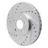 E-Line Drilled & Slotted Silver Brake Rotor, 1989-1995 Mopar, Position: Front Left - image 2