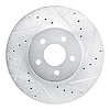 E-Line Drilled & Slotted Silver Brake Rotor, 1989-1995 Mopar, Position: Front Right - image 1