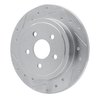 E-Line Drilled & Slotted Silver Brake Rotor, 1988-1995 Fits Multiple Makes/Models, Position: Rear Left - image 2
