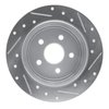 E-Line Drilled & Slotted Silver Brake Rotor, 1988-1995 Fits Multiple Makes/Models, Position: Rear Left - image 3