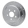 E-Line Drilled & Slotted Silver Brake Rotor, 1995-2003 Mopar, Position: Rear Left - image 1