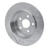 E-Line Drilled & Slotted Silver Brake Rotor, 1995-2003 Mopar, Position: Rear Left - image 2