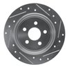 E-Line Drilled & Slotted Silver Brake Rotor, 1995-2003 Mopar, Position: Rear Left - image 4