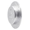 E-Line Drilled & Slotted Silver Brake Rotor, 1995-2003 Mopar, Position: Rear Right - image 2
