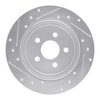 E-Line Drilled & Slotted Silver Brake Rotor, 1995-2003 Mopar, Position: Rear Right - image 4