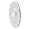 E-Line Drilled & Slotted Silver Brake Rotor, 1995-2000 Mopar, Position: Front Right - image 2