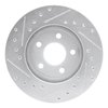 E-Line Drilled & Slotted Silver Brake Rotor, 1995-2000 Mopar, Position: Front Right - image 4
