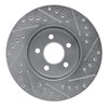 E-Line Drilled & Slotted Silver Brake Rotor, 1995-2006 Mopar, Position: Front Left - image 2