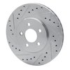 E-Line Drilled & Slotted Silver Brake Rotor, 1995-2006 Mopar, Position: Front Left - image 3