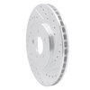 E-Line Drilled & Slotted Silver Brake Rotor, 1995-2006 Mopar, Position: Front Right - image 2