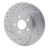 E-Line Drilled & Slotted Silver Brake Rotor, 2001-2010 Mopar, Position: Front Left - image 3