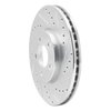 E-Line Drilled & Slotted Silver Brake Rotor, 2001-2010 Mopar, Position: Front Right - image 4