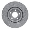 E-Line Drilled & Slotted Silver Brake Rotor, 2003-2009 Mopar, Position: Front Left - image 2