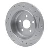 E-Line Drilled & Slotted Silver Brake Rotor, 2003-2010 Mopar, Position: Rear Left - image 2
