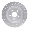 E-Line Drilled & Slotted Silver Brake Rotor, 2003-2010 Mopar, Position: Rear Right - image 3