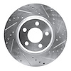 E-Line Drilled & Slotted Silver Brake Rotor, Fits Select Mopar, Position: Front Right - image 1