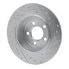 E-Line Drilled & Slotted Silver Brake Rotor, Fits Select Mopar, Position: Rear Left - image 2