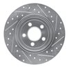 E-Line Drilled & Slotted Silver Brake Rotor, Fits Select Mopar, Position: Rear Left - image 4