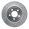 E-Line Drilled & Slotted Silver Brake Rotor, Fits Select Mopar, Position: Rear Right - image 1