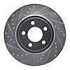 E-Line Drilled & Slotted Silver Brake Rotor, Fits Select Mopar, Position: Rear Left - image 1